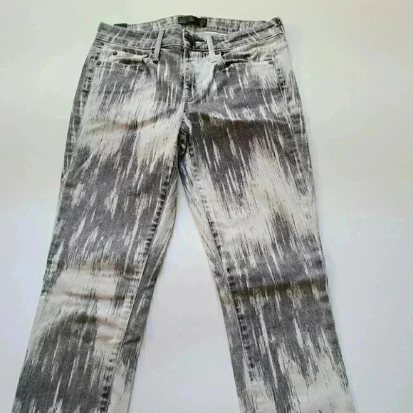 Vince Dylan Beat Down White Gray Coated Denim Skinny Jeans Stretch 24 - Picture 4 of 15